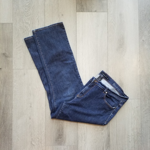 CK womens dark blue stretch denim bootcut jeans size 20W - Picture 4 of 13